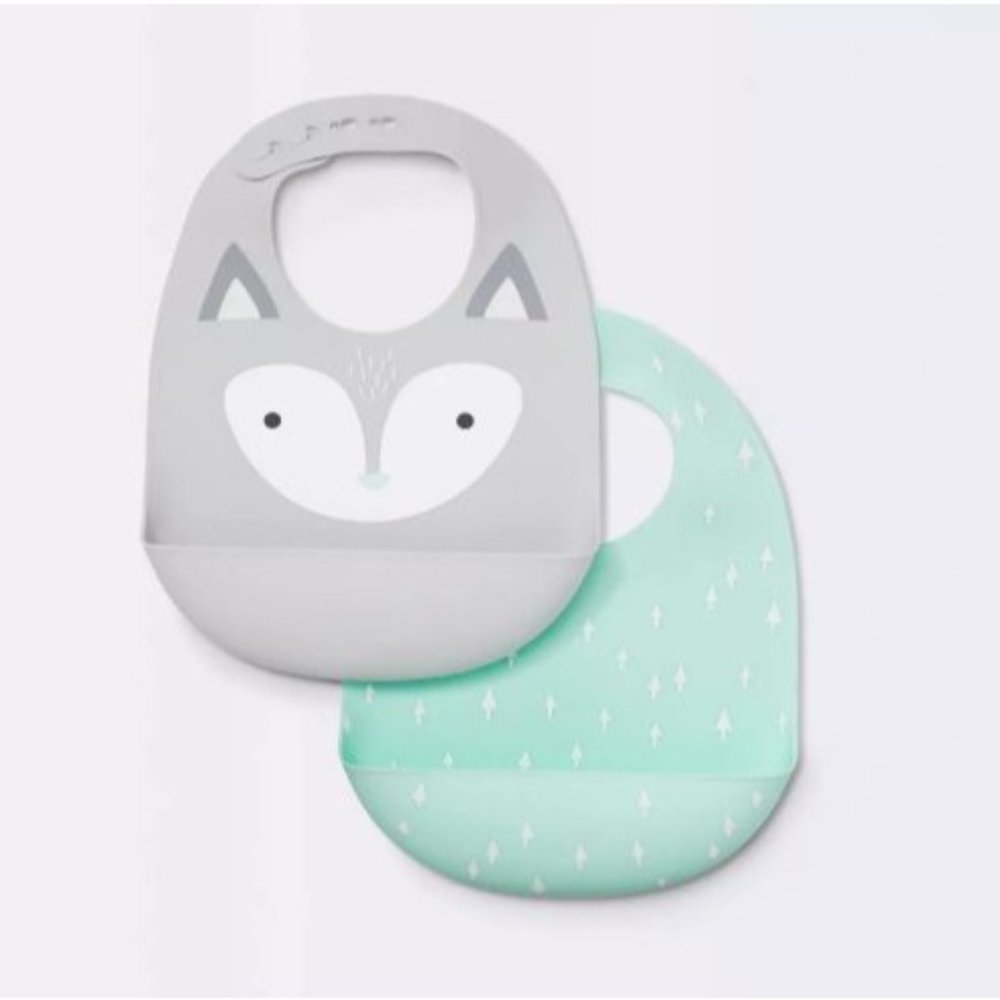 Cloud Island Silicone Bibs 2-pack